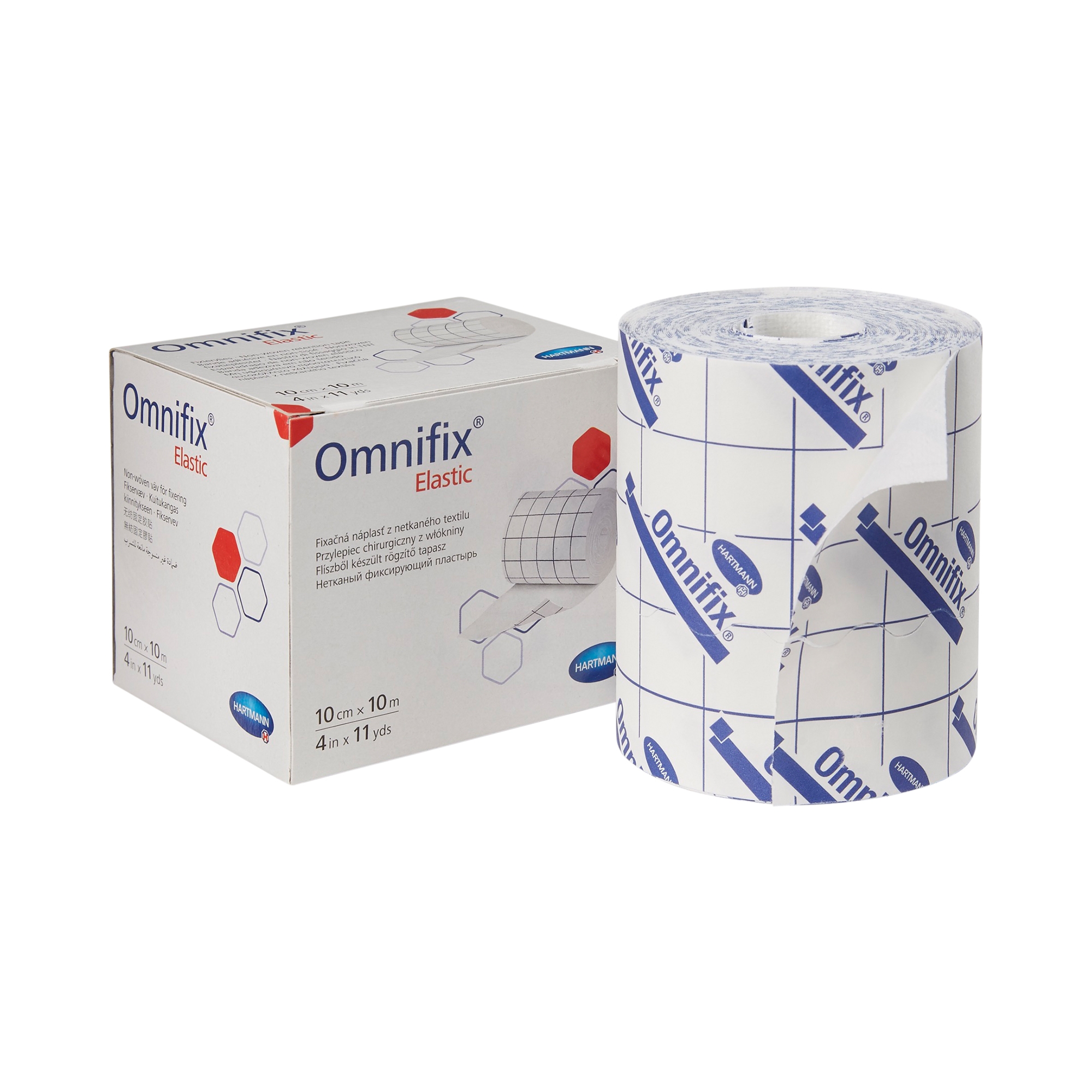 Tape Dressing Retention Tape with Liner Omnifix® Elastic White 4 Inch X 11 Yard Nonwoven NonSterile (1/RL 36/CS) by Hartmann USA, Inc.  ID 900603